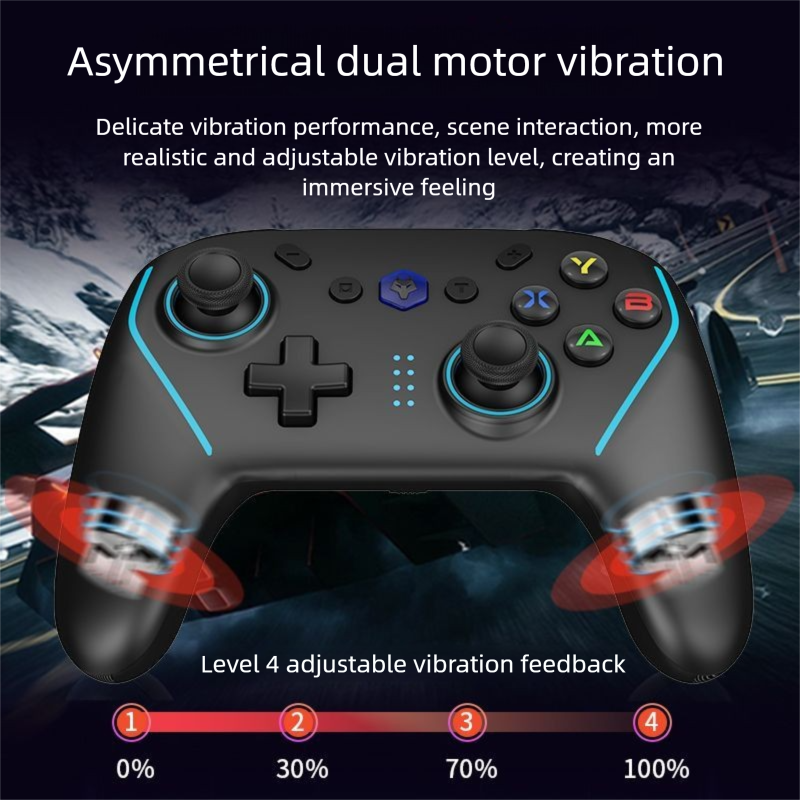Langming V8 Wireless Computer Game Controller With Motion Sensing, Vibration, Gyroscope, Hall Joystick For PC, Mobile,_voghion.com
