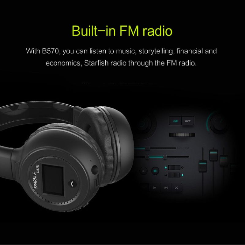 Cuffie wireless radio over-ear compatibili con Bluetooth, auricolari stereo per computer e telefono, supporto audio FM._voghion.com