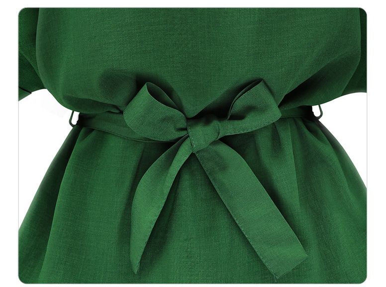 Camicia da donna a maniche corte in lino con scollo a V. Top in lino di cotone di grandi dimensioni con maniche a pipistrello_voghion.com
