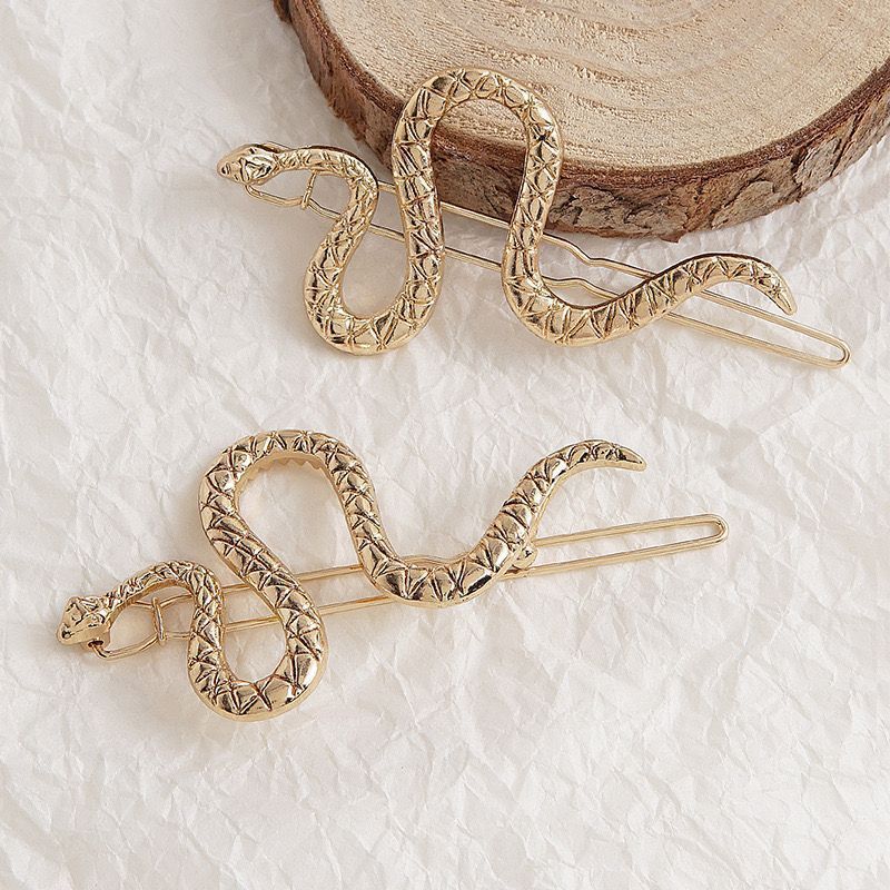 Silver Snake-Shaped Hair Clip For Women, Side Dark Style, Versatile, Unique, Cool Bangs Clip, Trendy Ins Style_voghion.com