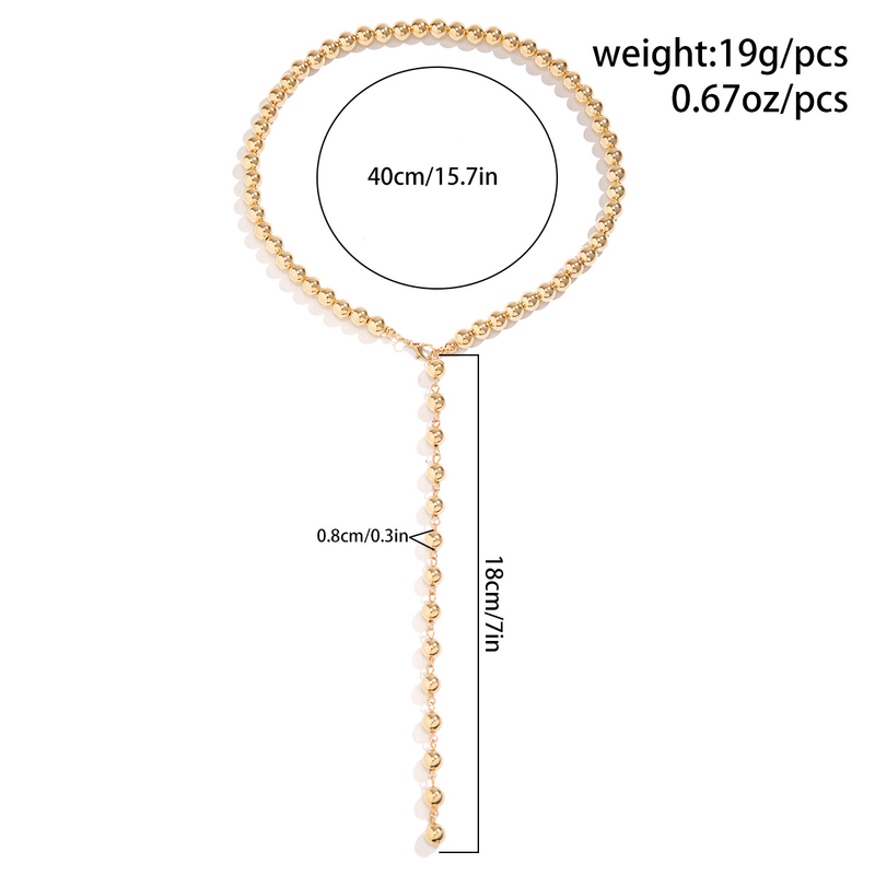 Schmuck Französisch retro Y förmigen perlen halskette Temperament lange perlen quaste halskette für frauen_voghion.com