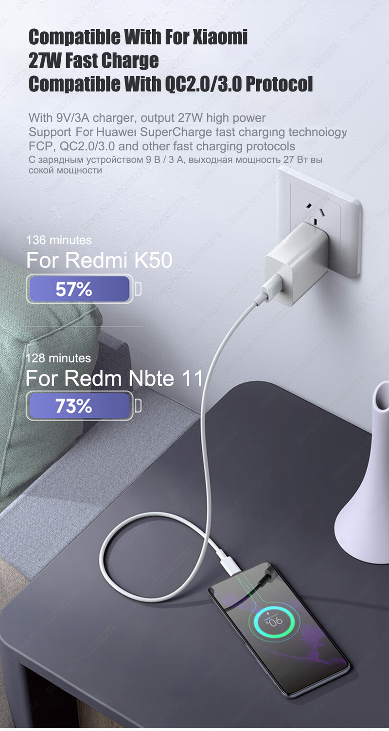 100 W-os USB C típusú szupergyors töltőkábel Xiaomi Mi 12T Pro készülékhez, gyors töltő adatkábel Huawei P50 Oneplus Realme kiegészítőkhöz_voghion.com