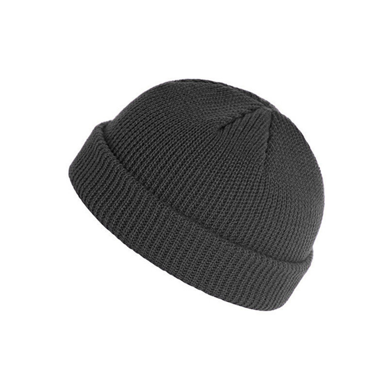 Pullover ius internet red universal couple knitted simple monochrome round top landlord melon skin wool hat_voghion.com