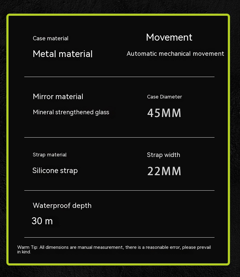 New Fashion Watch Onola/orona Clover Fully Automatic Mechanical Watch Men's and Women's Waterproof Tape Watch Strap_voghion.com