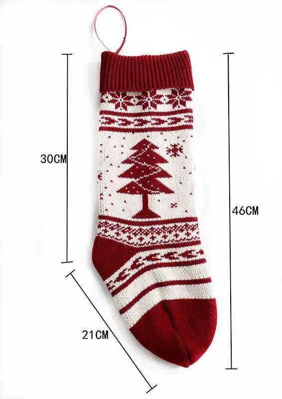 Neu Personalisierte Hohe Qualität Strumpf Geschenk Taschen Stricken Weihnachten Dekorationen Weihnachten Strumpf Große Dekorative Socken Meer_voghion.com