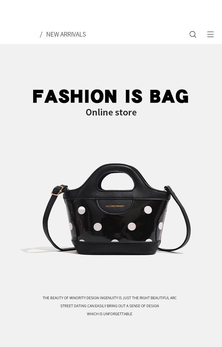CHARHP&KEJNT2024 new high-end fashion polka dot crossbody bag handbag versatile vegetable basket_voghion.com