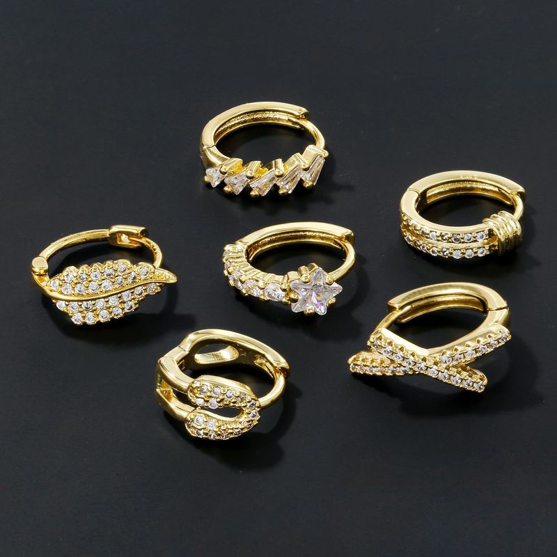 Orecchini da donna versatili e alla moda, con clip in zircone pavé, orecchini placcati in oro K, leggeri, lussuosi e di alta qualità._voghion.com