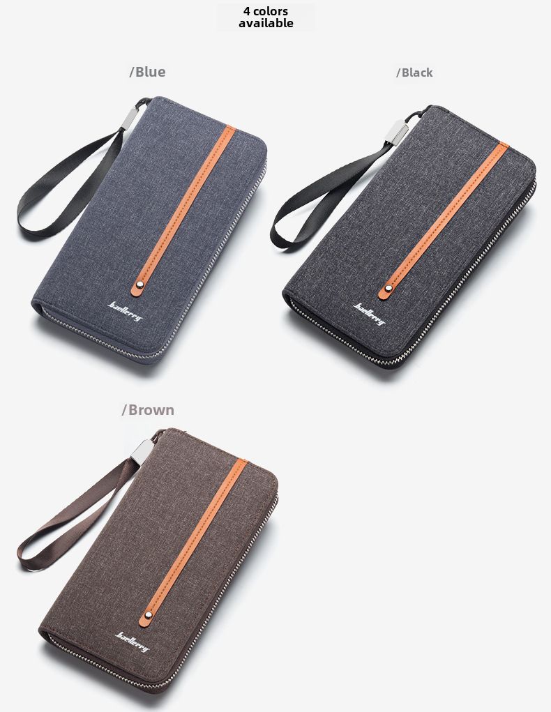 BAELLERRY Wallet/30 to 55 Years Old/new Casual Zipper Mobile Phone Bag/multifunctional Long Men's Handbag_voghion.com
