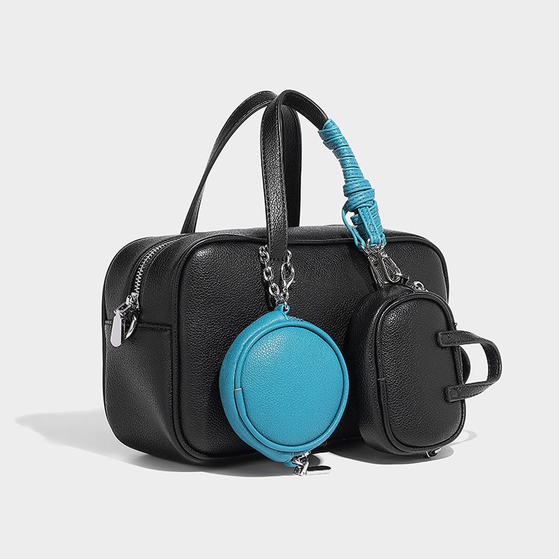 Borsa da bowling Boston di ispirazione vintage con tracolla staccabile: elegante borsa a tracolla e a spalla singola per donna (vari colori)_voghion.com