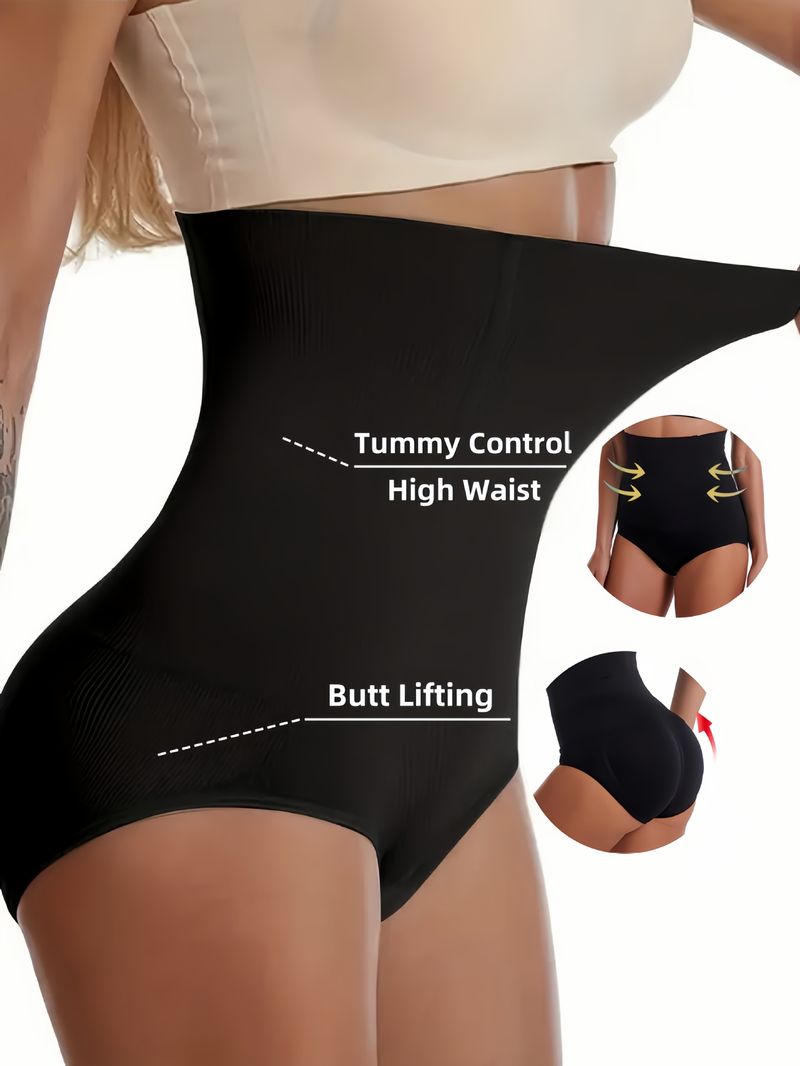Nahtlose, hochtaillierte Shapewear für die Zeit nach der Geburt – Bauchkontrolle, Po-Lifting und glättende Unterwäsche in Nude und Schwarz_voghion.com