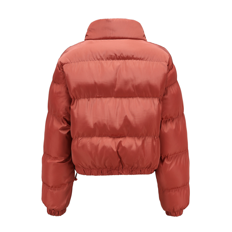 Women's fashion long sleeve high neck warm coat loose casual cotton-padded jacket_voghion.com