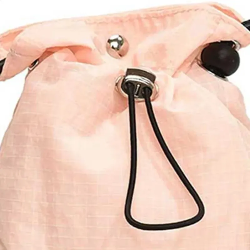 Borsa a tracolla elegante e alla moda in nylon con coulisse da donna, grande capacità, tinta unita, per feste e vacanze_voghion.com