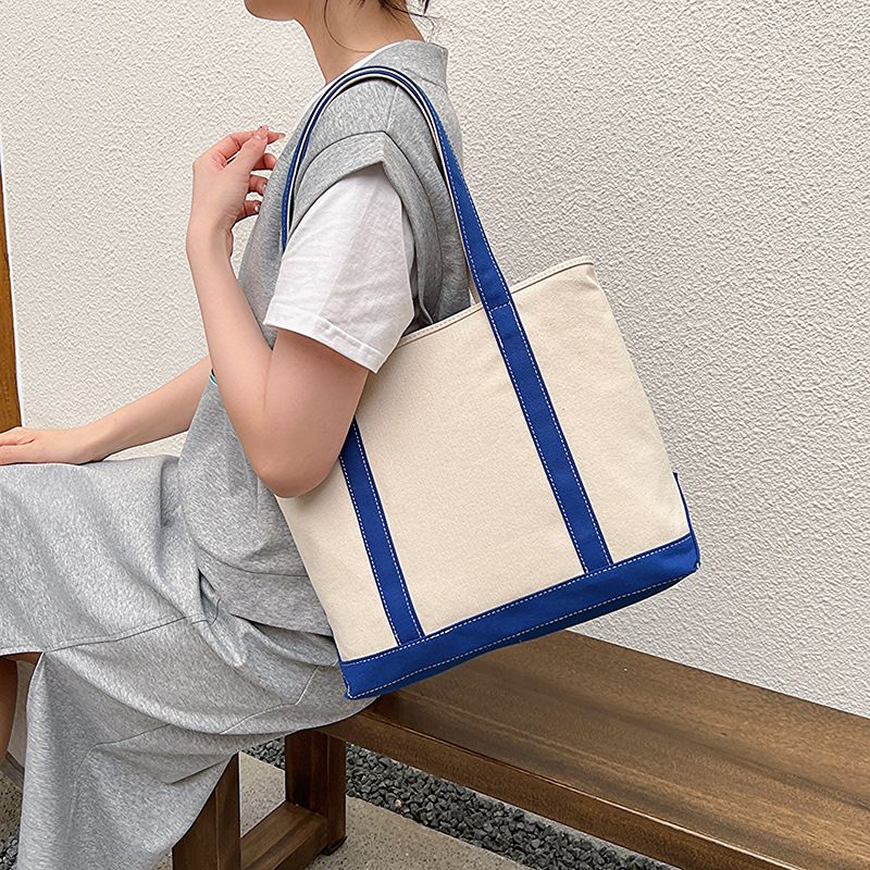 Borsa a tracolla alla moda coreana da donna, grande capacità, in tela, 2023_voghion.com