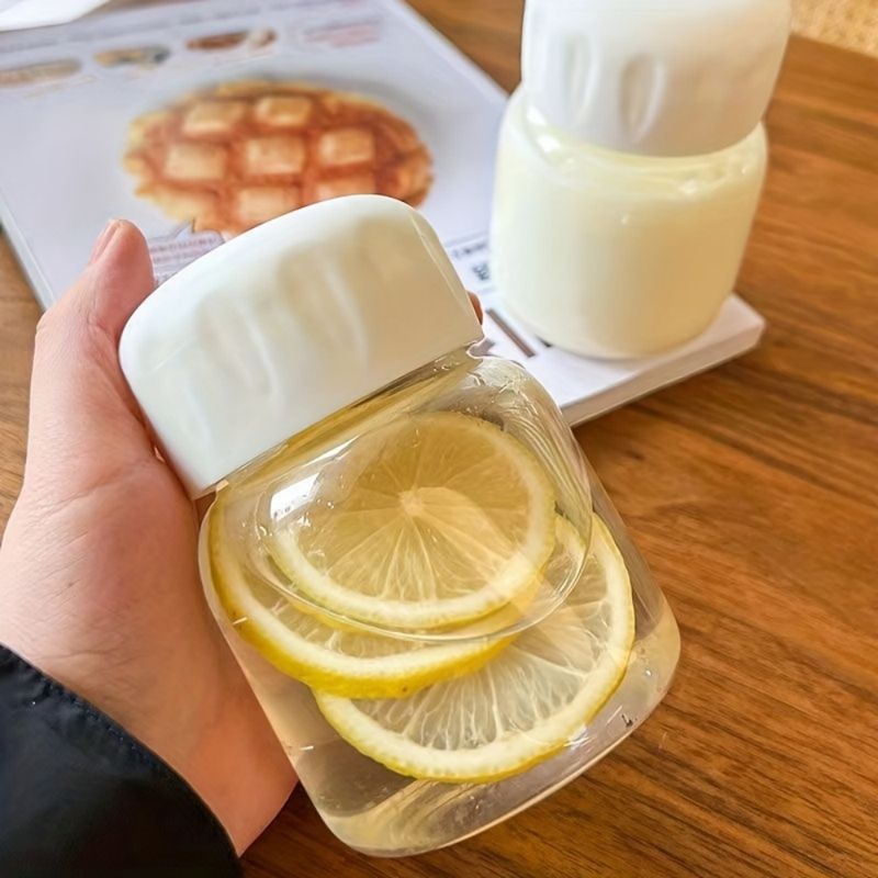 10,2 oz Mini-Wasserflasche aus Kunststoff, durchsichtiger Milchbecher, tragbar, wiederverwendbar, Trinkbecher, Sommer, Trinkgeschirr, Reisen, Outdoor, Geburtstag_voghion.com