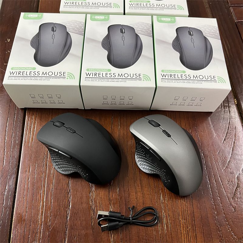J'adore cette souris ergonomique rechargeable, double mode, sans fil, Bluetooth, neutre, pour le bureau et les jeux_voghion.com