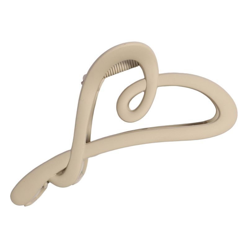 Pince à cheveux design en forme de cœur à longue queue - Finition mate de qualité supérieure - Grande pince à cheveux en forme de requin virale pour le coiffage de l'arrière de la tête_voghion.com
