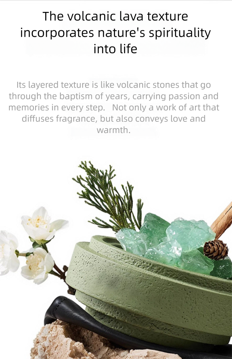 Difusor de aromaterapia GUKEN con forma de taza de cemento, piedra de cristal, decoración de alta gama para el hogar, dormitorio, larga duración, sin llama para niñas._voghion.com