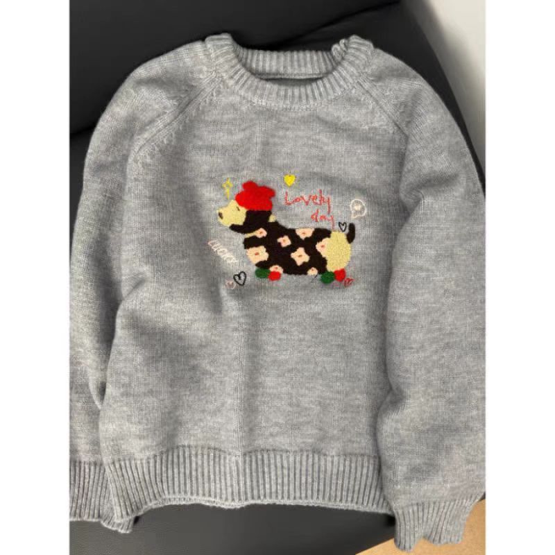 Mëllech mëllen, klebrige Pullover fir Fraen am Hierscht, léiwen, klenge Hondspullover, lockeren, faulen Hierscht- a Wantertop_voghion.com