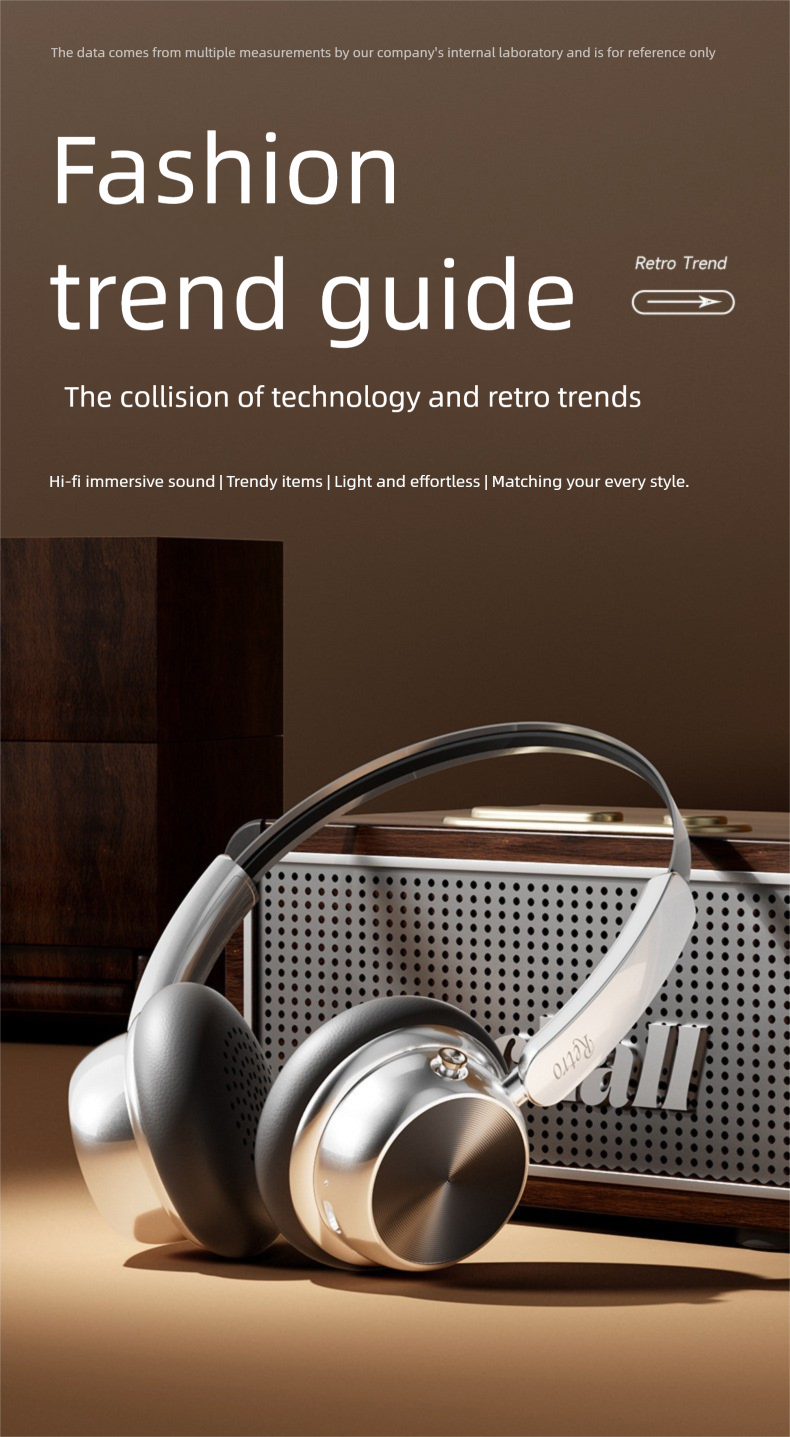 Trendy American Style Metal Headband Music Sports Wireless Bluetooth Headphones Noise Cancelling Headset 2025 New Model_voghion.com