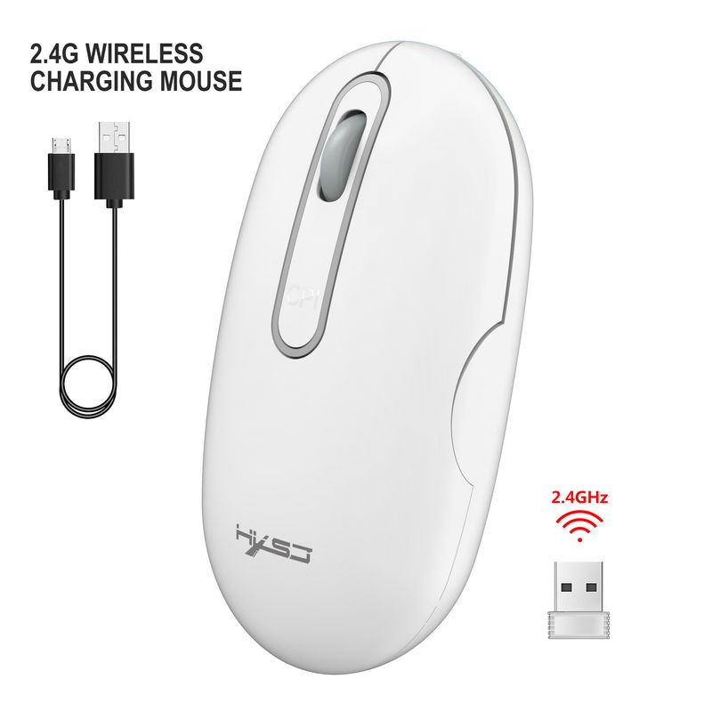 T15 2,4G wiederaufladbare kabellose Maus mit leisem Design, 500 mAh, geeignet für Bürospiele_voghion.com