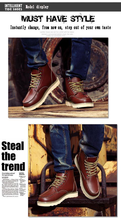Martin boots męskie wiosenne i jesienne brytyjskie styl amerykańskie retro krótkie buty, skórzane buty robocze, wysokie cholewki_voghion.com