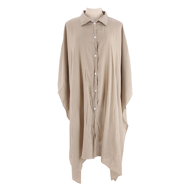 Sommer atmungsaktive Baumwolle Langarm Seaside Beach Cardigan Jacke_voghion.com