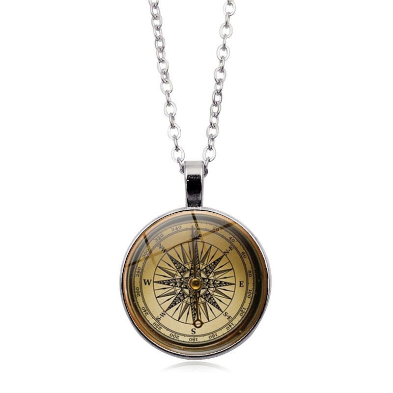 Nieuwe Steam Punk Kompas Tijd Ketting Mode Hanger Trui Ketting Sieraden_voghion.com