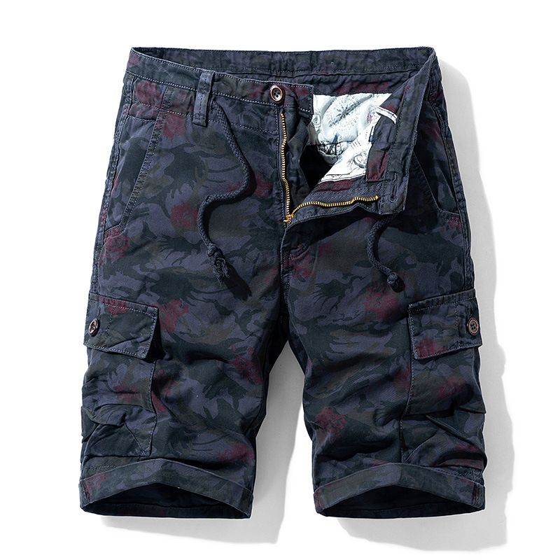 Prodotti Premium 2025 Pantaloncini estivi casual da uomo in puro cotone, mimetici, multi tasche, pantaloni da spiaggia_voghion.com