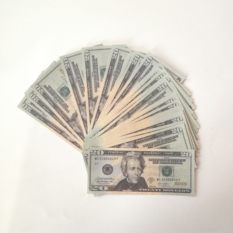 Adereços para outras festas festivas Fa K E Dinheiro Nota de 1 5 10 20 50 100 Dólares Americanos Euros Brinquedo Realista Adereços de Bar Cópia para Filme Tamanho 1:2_voghion.com