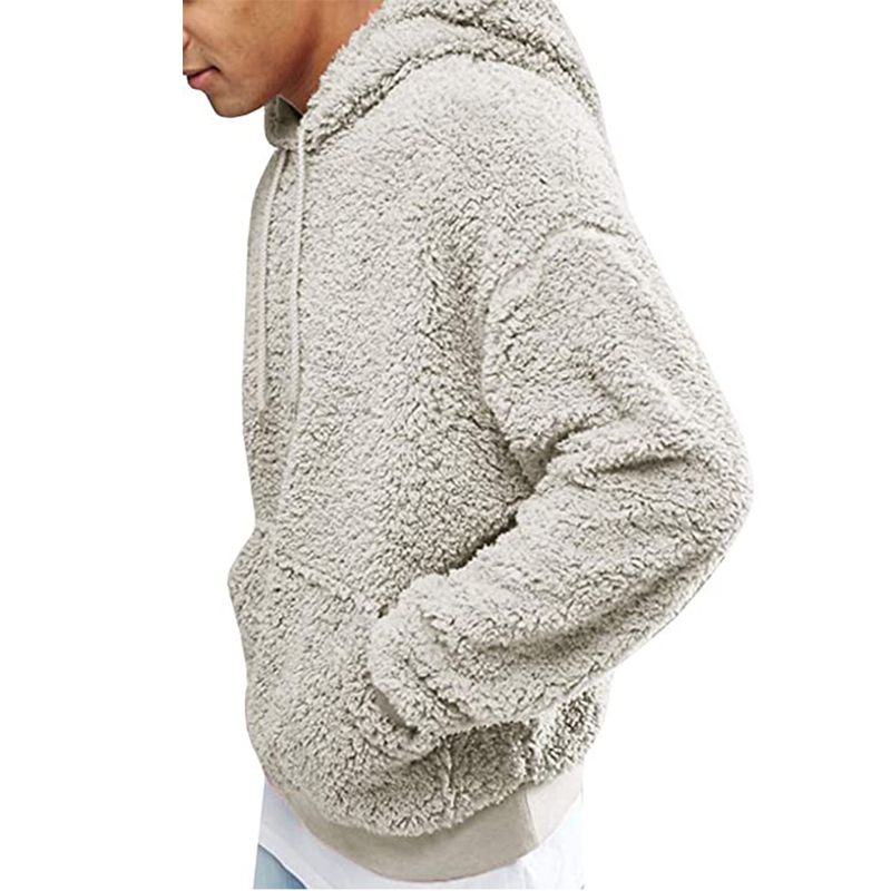 Felpa con cappuccio foderata in pile da uomo autunno inverno 2025_voghion.com