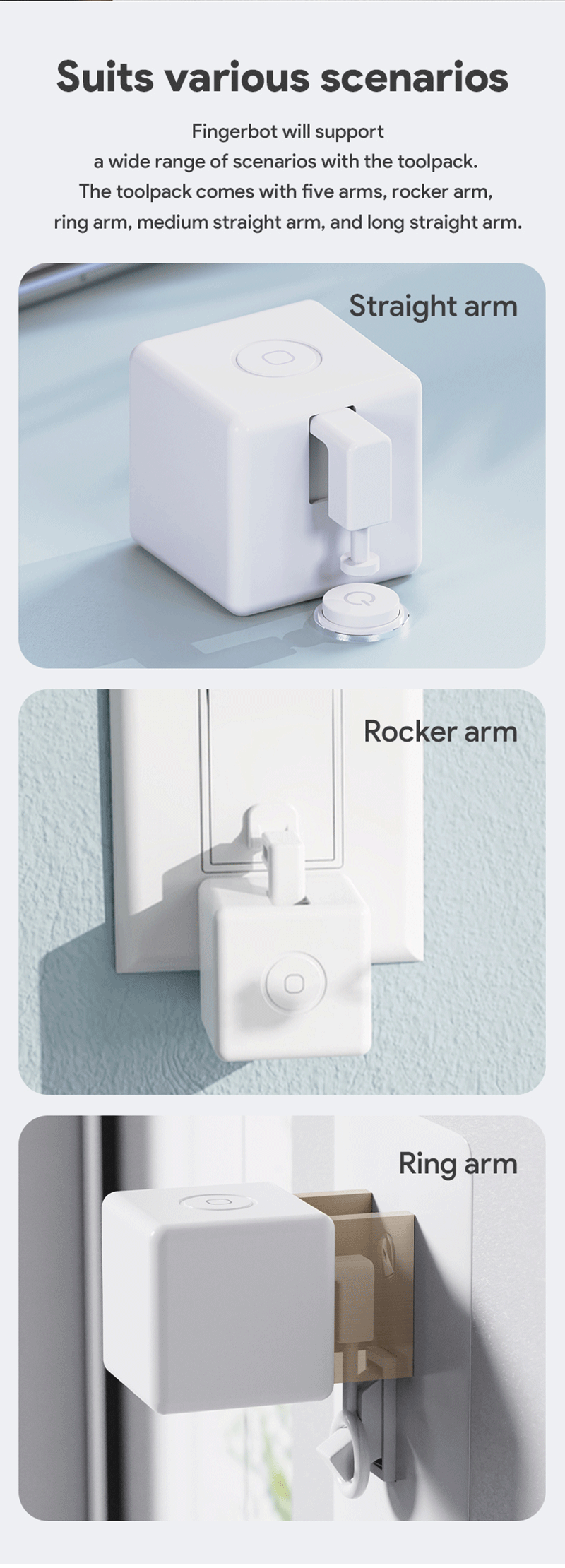 Tuya Zigbee Bluetooth Smart Touch Plus USB Rechargeable Switch Button Pusher Arm Fingerbot Via Alice Alexa Google Home_voghion.com