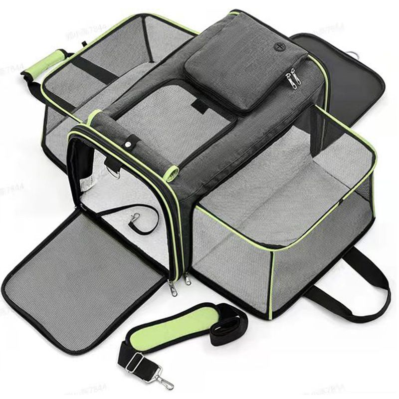 Portable Small Dog Cat Travel Expandable Carrier Breathable Car Handheld Pet Bag_voghion.com