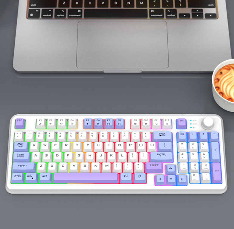 Xuan Yinfu K94 Bluetooth Wireless Dual-Mode Mechanical Feel For Computer Laptop Gaming Office Rechargeable Keyboard_voghion.com