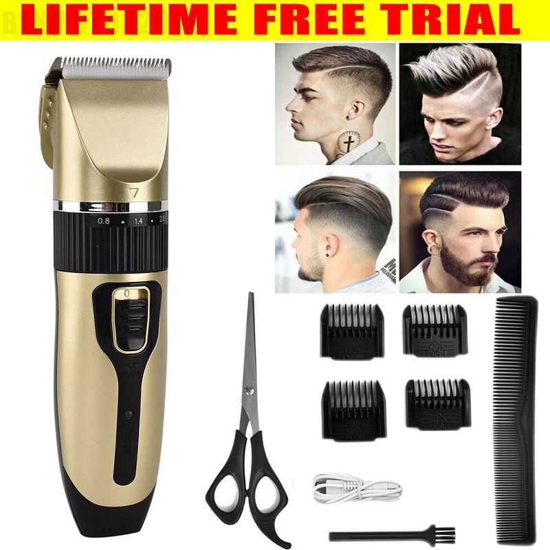 Professional Electric Mens Hair Clippers Shaver Trimmers Cordless Beard Machine_voghion.com