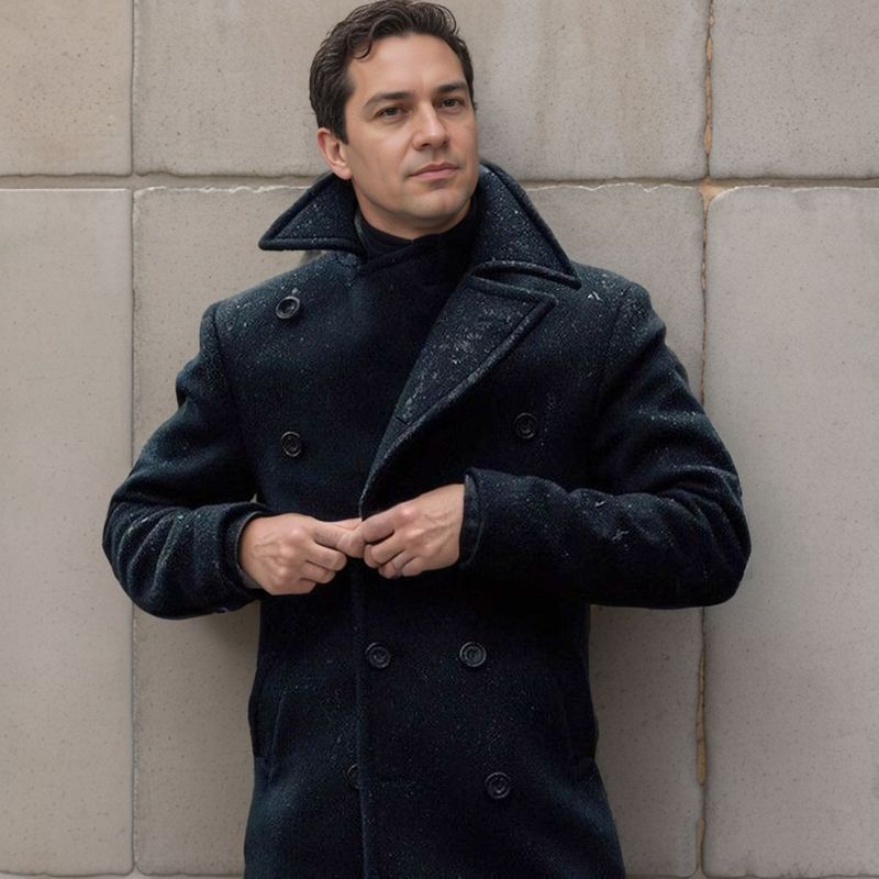 European style new clothing, British gentleman's men's mid to length long sleeved coat, autumn and winter woolen coat_voghion.com