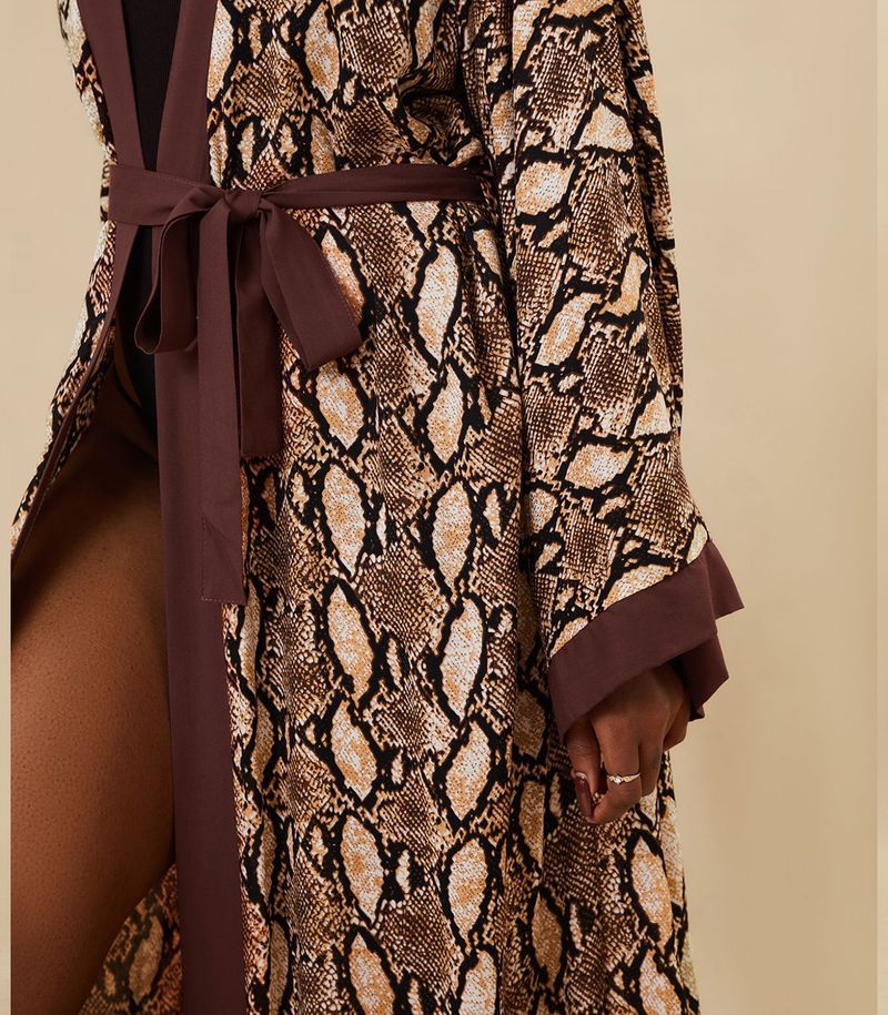 Women's Clothing Beach cover-up rayon zebra pattern holiday bikini sunscreen cardigan dress large size loose_voghion.com