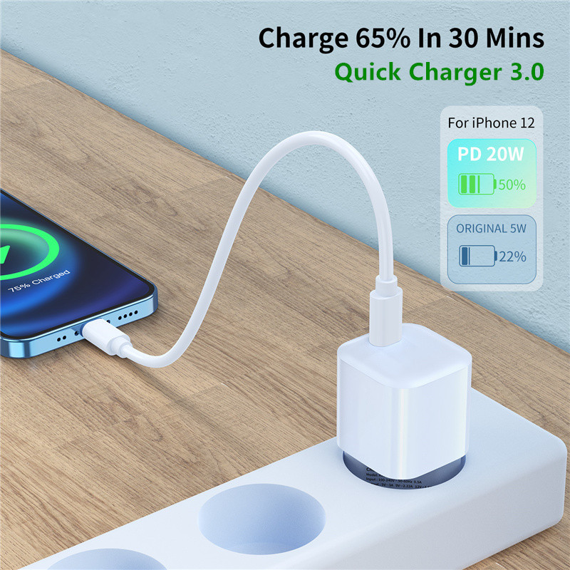 PD 20W USB-C mini nabíječka PD3.0 rychlonabíječka typu C mobilní nabíječka vhodná pro iPhone 12 Pro Max Huawei Xiao nabíječka typu 3.0_voghion.com