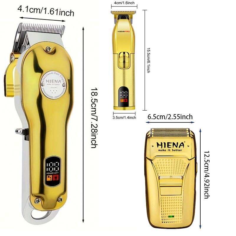 Tondeuse à cheveux professionnelle pour salon de coiffure pour hommes, affichage numérique LCD, costume, tondeuse à cheveux Rechargeable_voghion.com