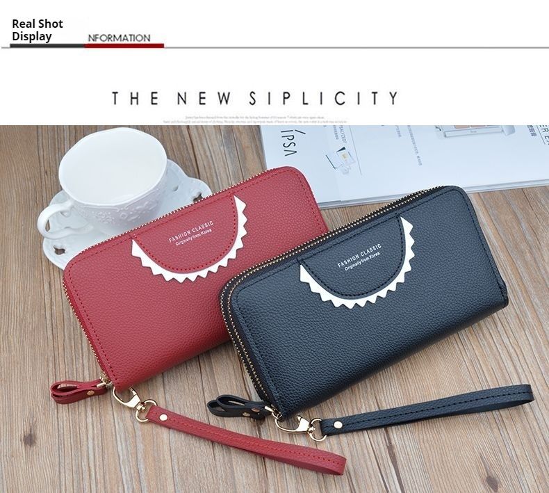 New Zipper Women's Long Handheld with Large Capacity Double Layer Wallet Fashion Mom Phone Bag_voghion.com