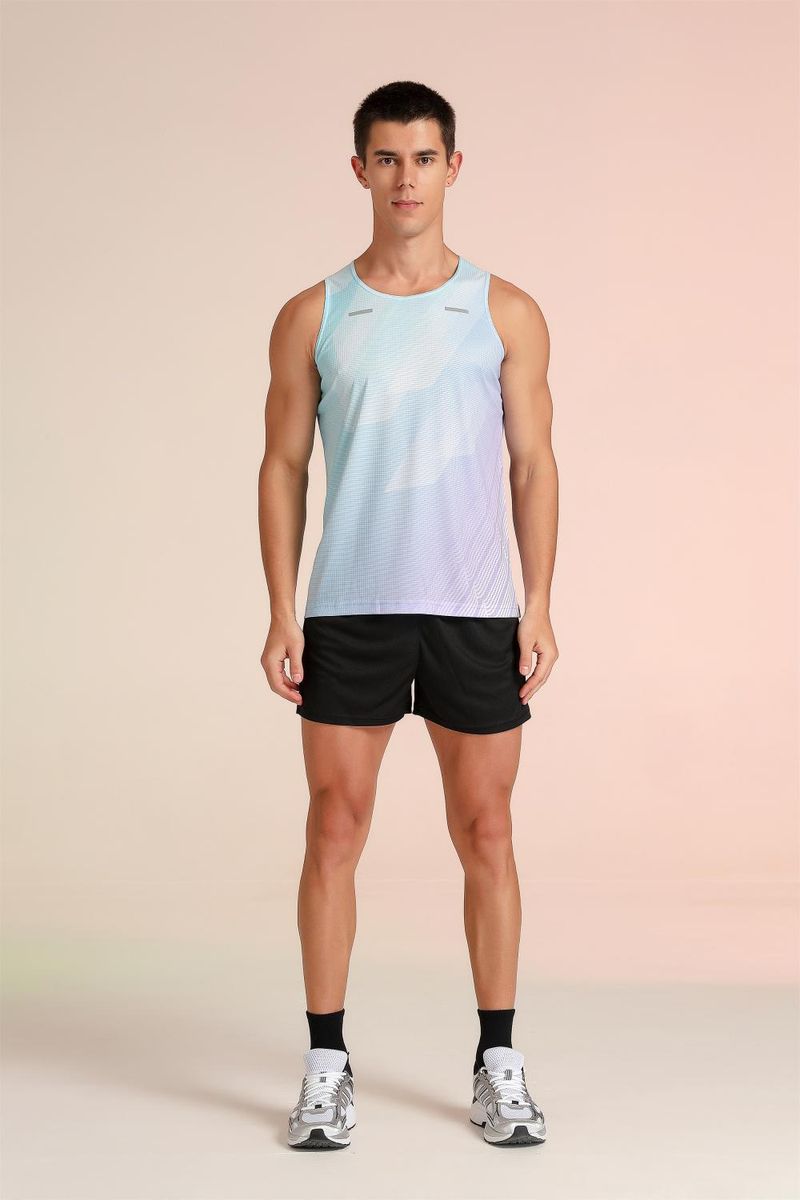 New Track And Field Suit Set Men's Fitness Vest Women's Marathon Competition Rope High Long Jump Student Sports Jersey_voghion.com