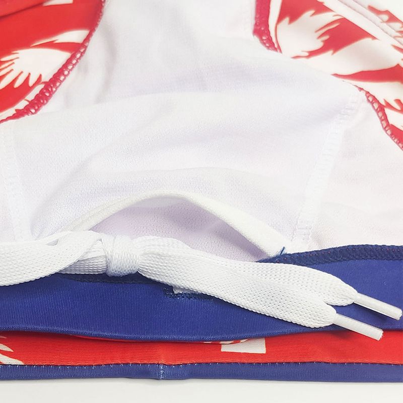 UXH Men's Swim Trunks With Cup Fashion Coconut Tree Print Beach Vacation Style Sexy Triangle_voghion.com