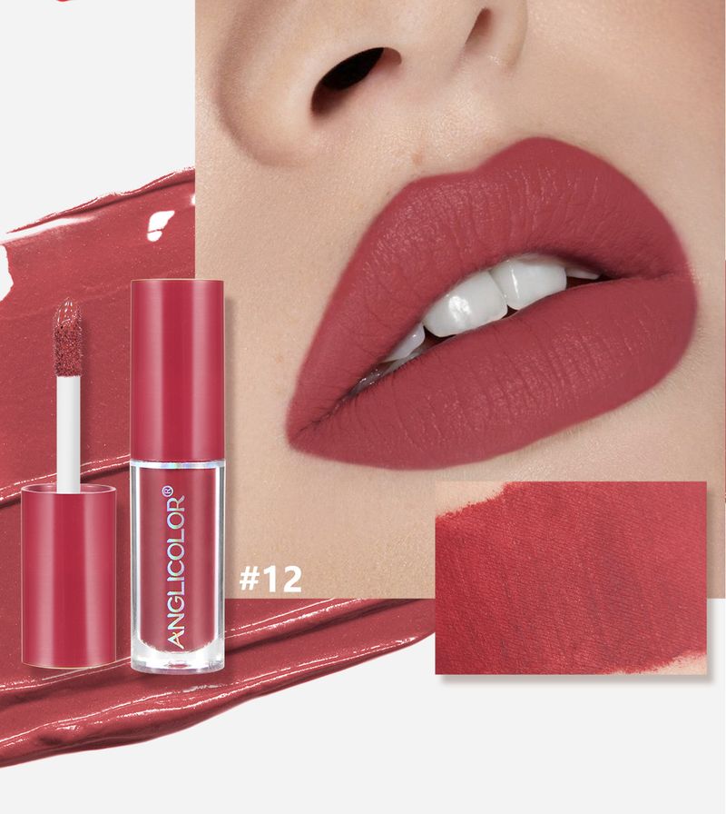 12 Colors Matte Liquid Lipstick Set - Waterproof, Long-Lasting, Non-Sticky Lip Gloss Kit (12 Shades Gift Box)_voghion.com