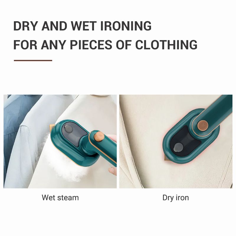 Mini Garment Steamer Dampfbügeleisen Handheld Tragbare Heimreisen Für Kleidung Bügeln Nass Trocken Bügelmaschine_voghion.com