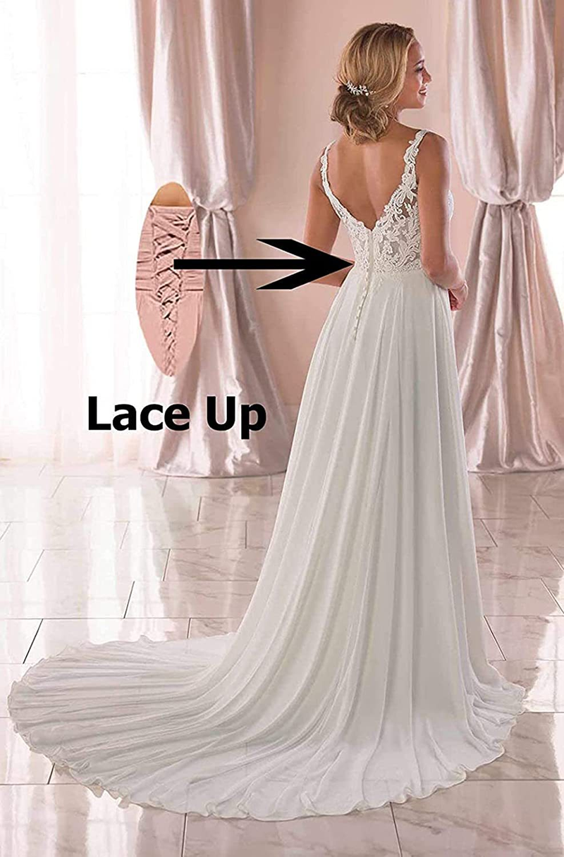 Robe de mariée en mousseline de soie pour femmes, transparente, sexy, fendue, robe de soirée_voghion.com