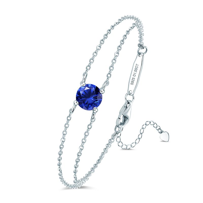 【S Pure Silver Bracelet】520 Qixi Valentine's Day For Girlfriend Or Best Friend Birthday Gift Birthstone Jewelry_voghion.com