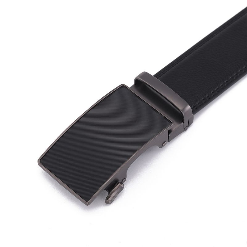 Men's Premium Cowhide Leather Belt With Automatic Buckle - Business & Casual Wear_voghion.com