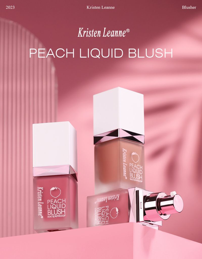 Blush lichid Kristen Leanne Natural Color, ruj mat catifelat delicat, de lungă durată_voghion.com