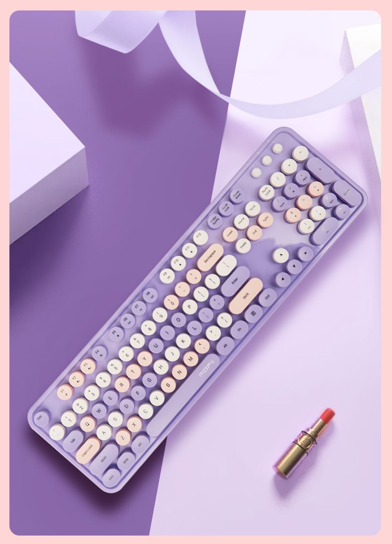 Mofii Milk Tea Warm Color Gut aussehende kabelgebundene Tastatur_voghion.com