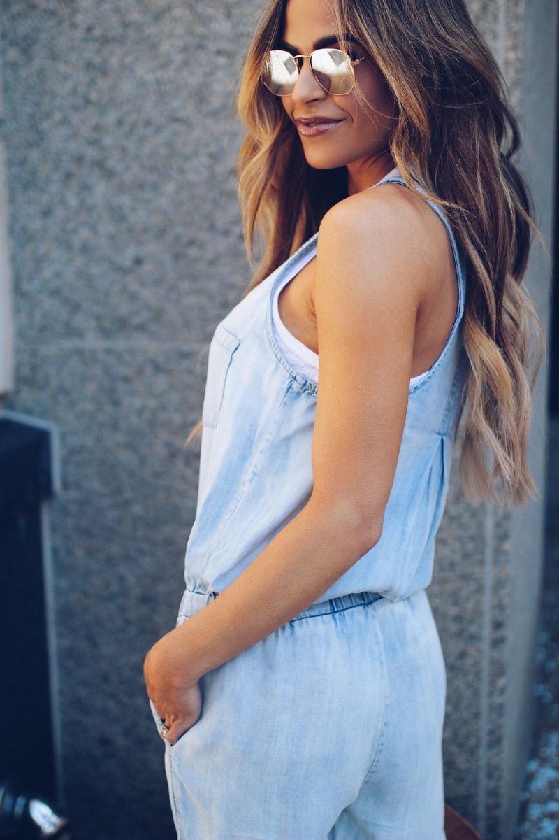 Women's vest waist slimming fashion jeans jumpsuit trousers spot_voghion.com