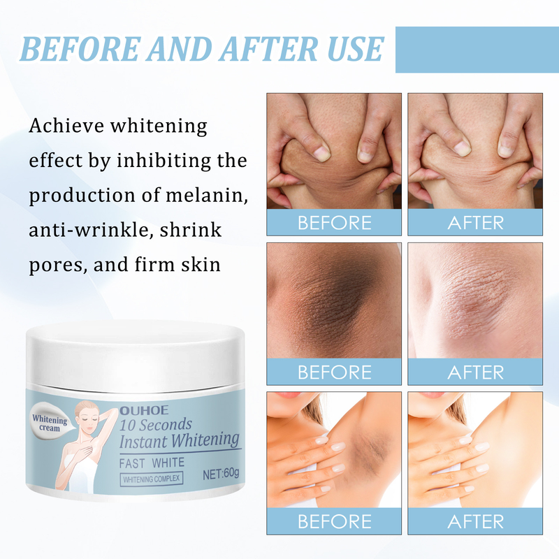 OUHOE Underarm Instant Brightening Cream Moisturizes reduces melanin, body joints, and underarm skin whitening cream_voghion.com